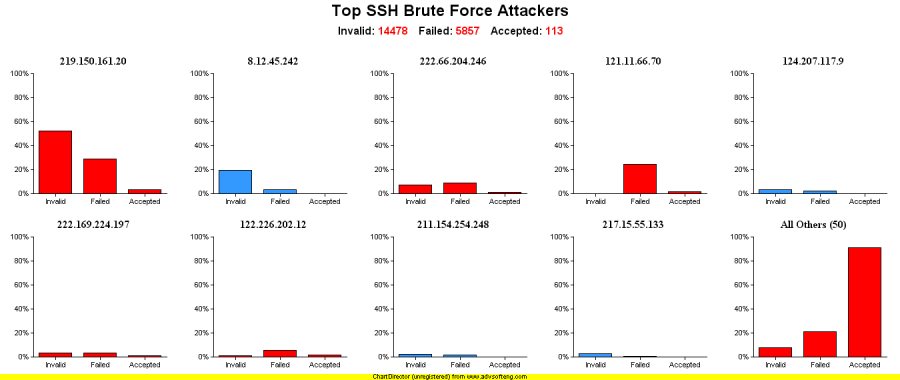 Top SSH Brute Force Attackers